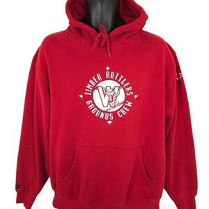 Vintage Wisconsin Timber Rattlers Sweatshirt Hoodie Mens Size Large Red Minor